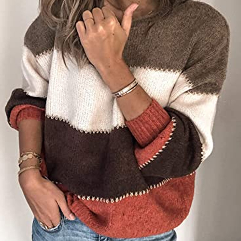 Hot Sale Color Blocking Women’s Sweater